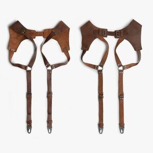 Hide & Drink, Renaissance Suspenders for Groomsmen, Back Support Harness for Men